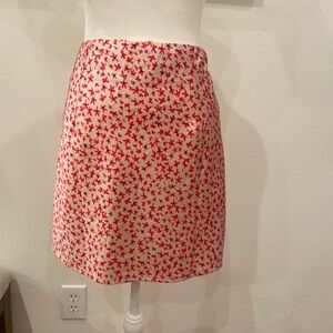 Silky Red, pink and black floral Princess Polly mini skirt